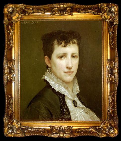 framed  William-Adolphe Bouguereau Portrait of Miss Elizabeth Gardner, ta009-2
